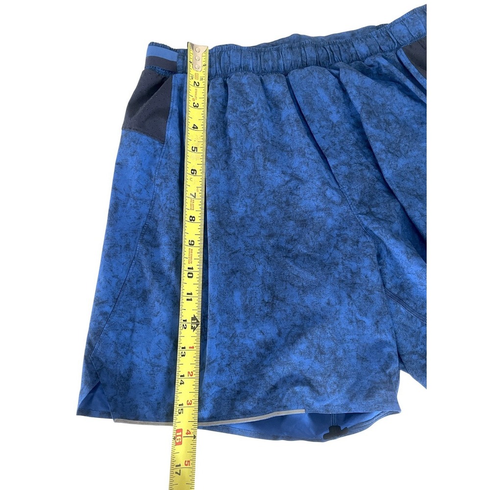 Lululemon Surge Lined Short 6" Gravel Dust Symphony‎ Blue True Navy Sz M Gym - Picture 14 of 16